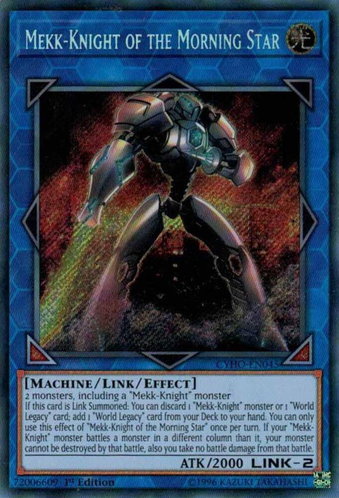 yugioh mekk knight cards YuGiOh Cybernetic Horizon Mekk-Knight of the Morning Star CYHO-EN045