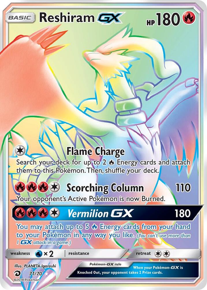 Reshiram GX - Fire Infinity Flux Reshiram GX - Fire Infinity Flux