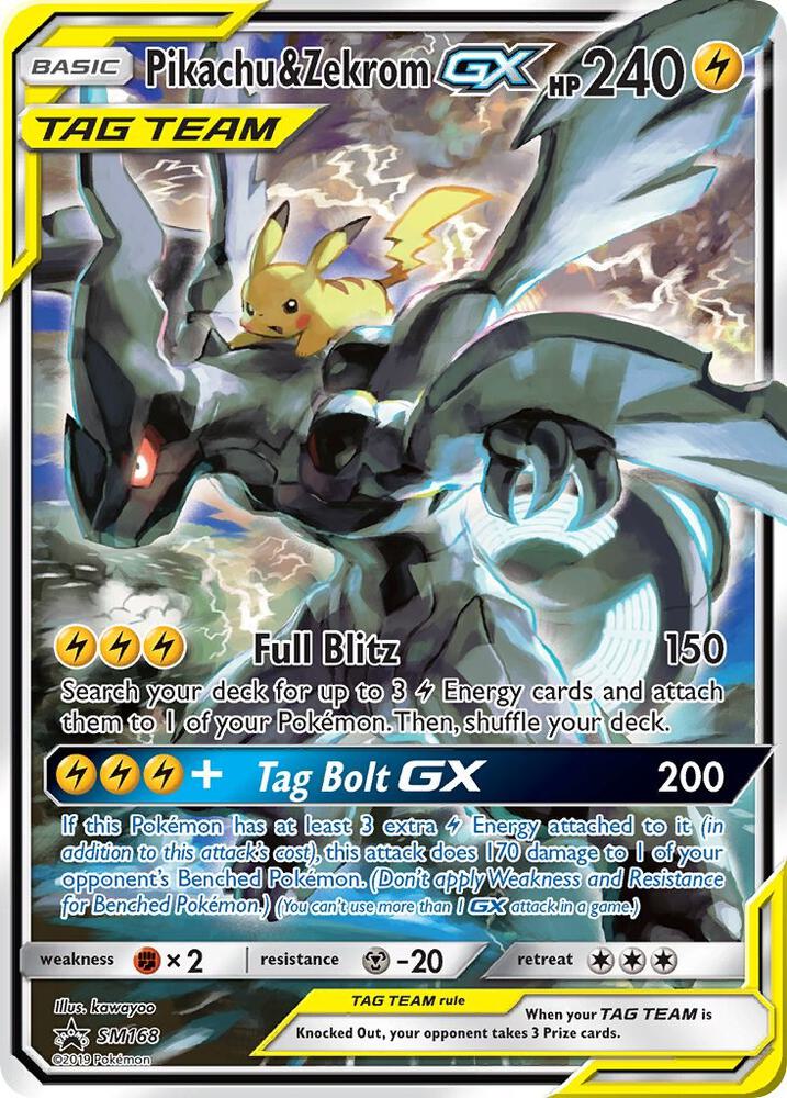 Pikachu & Zekrom GX - Lightning - Tag Team Infinity Flux Pikachu & Zekrom GX - Lightning - Tag Team Infinity Flux