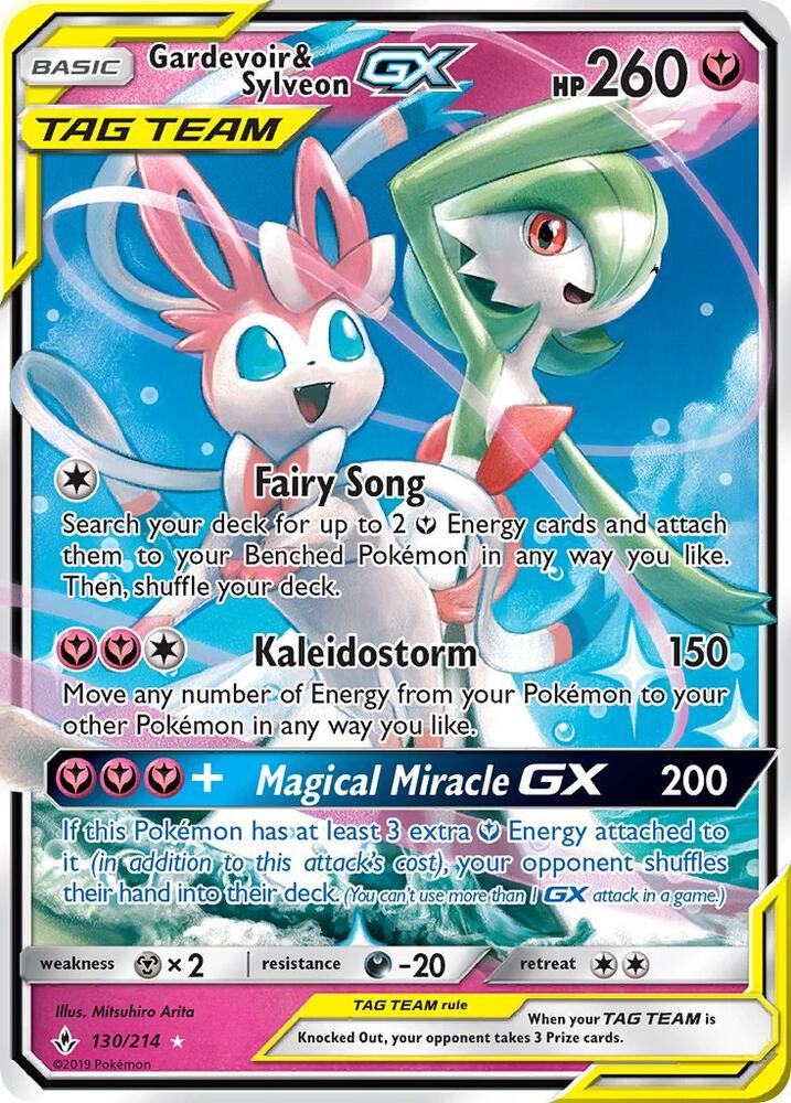 fairy card pokemon Gardevoir & Sylveon GX