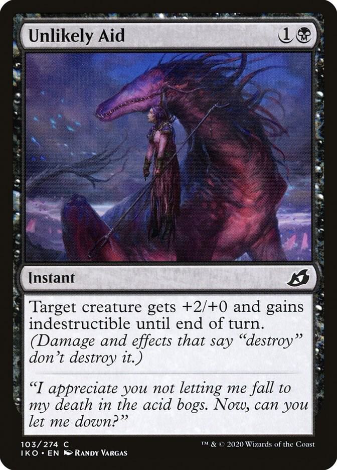 mtg ikoria black cards Unlikely Aid