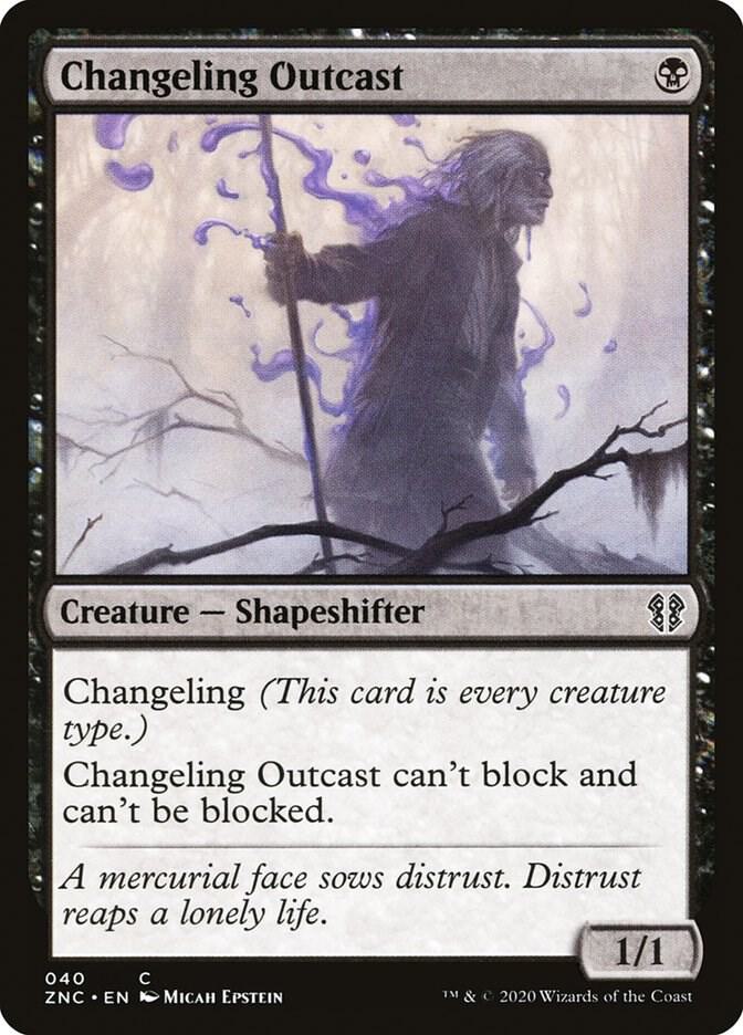 Changeling Outcast - Creature - Shapeshifter - Black Infinity Flux Changeling Outcast - Creature - Shapeshifter - Black Infinity Flux