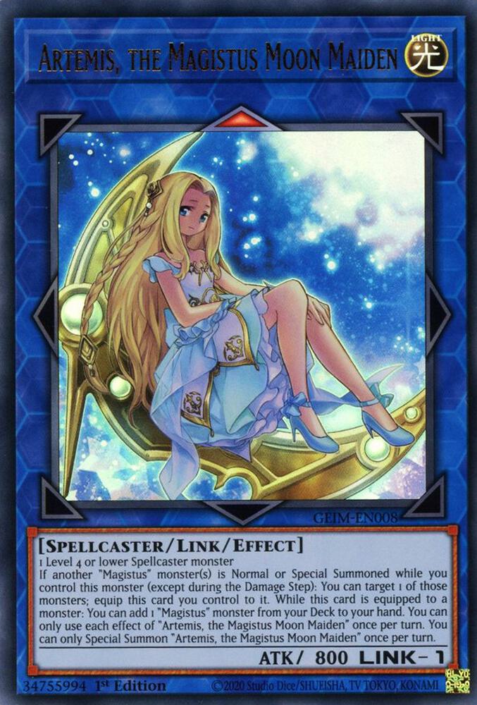 Artemis, the Magistus Moon Maiden - Yugioh - Spellcaster/Link