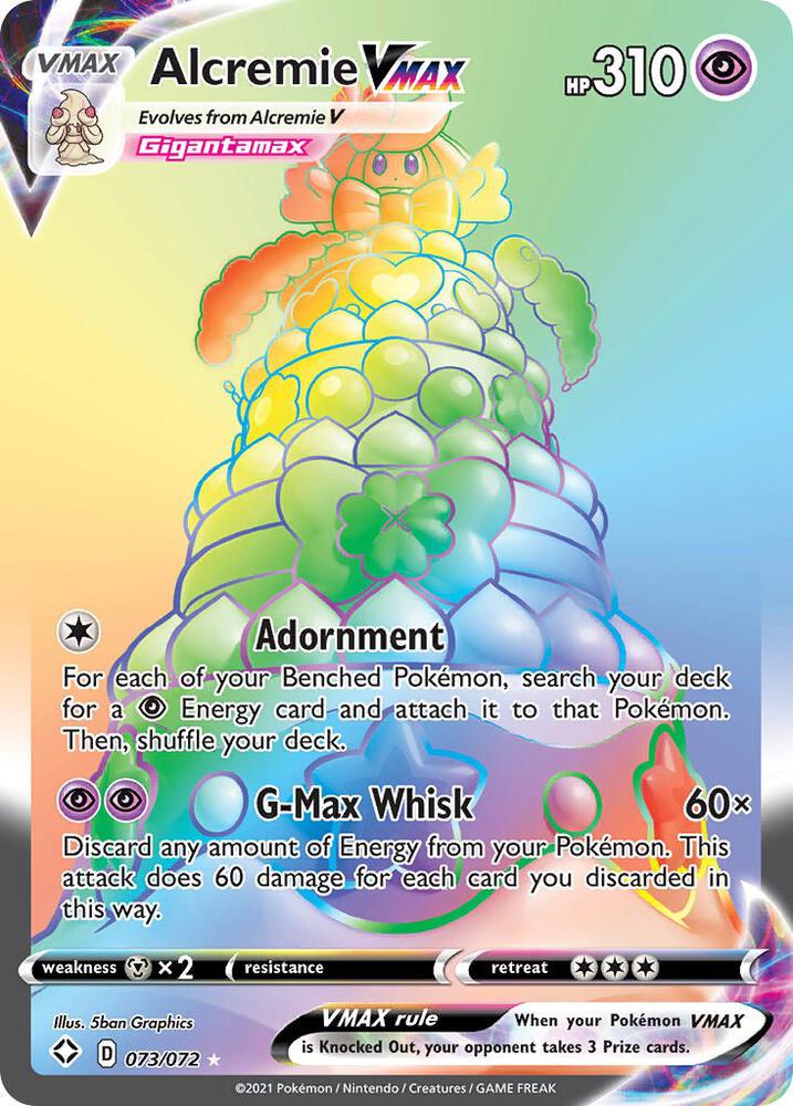 psychic energy pokemon card value Alcremie VMAX