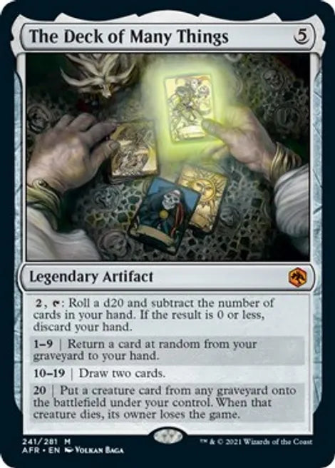 The Deck of Many Things [Dungeons & Dragons: Adventures in The Forgotten Realms Prerelease Promos] Moderately Played Foil