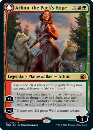 Arlinn, the Pack's Hope / Arlinn, the Moon's Fury - Red/Green