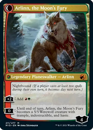 Arlinn, the Pack's Hope / Arlinn, the Moon's Fury - Red/Green