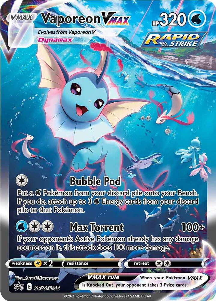 full art water pokemon cards Vaporeon VMAX