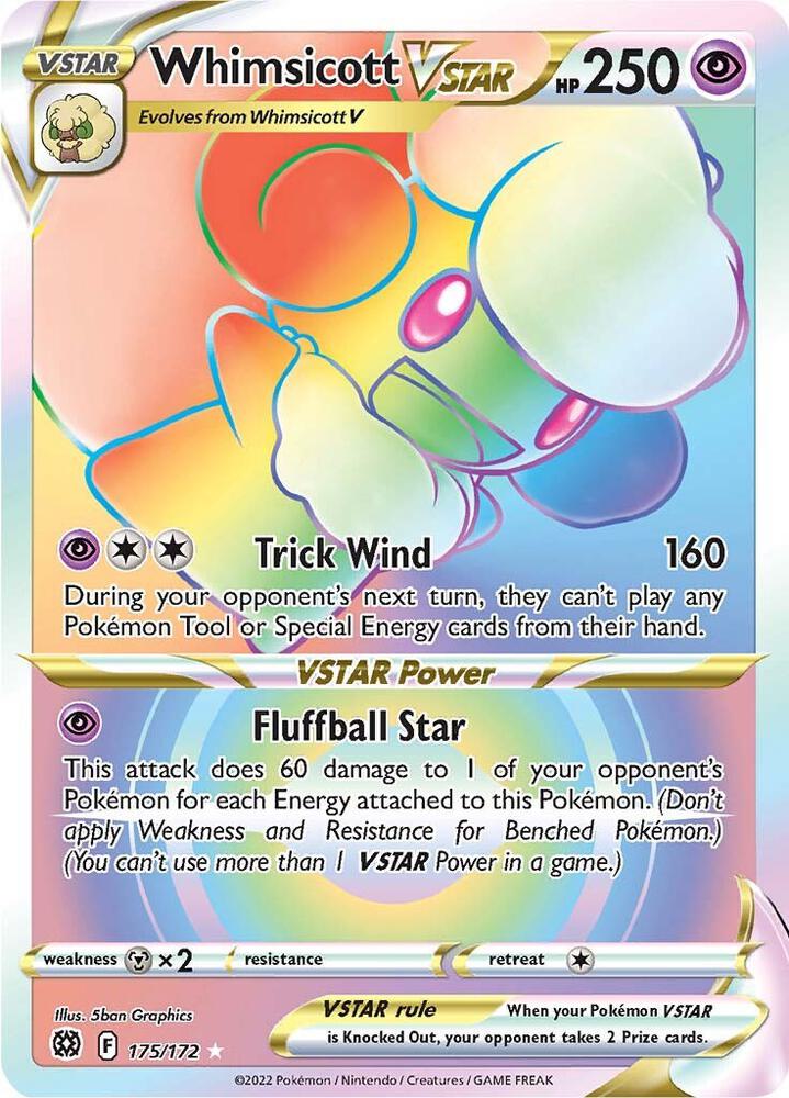 Whimsicott VSTAR (Secret) - SWSH09: Brilliant Stars [SECRET RARE]