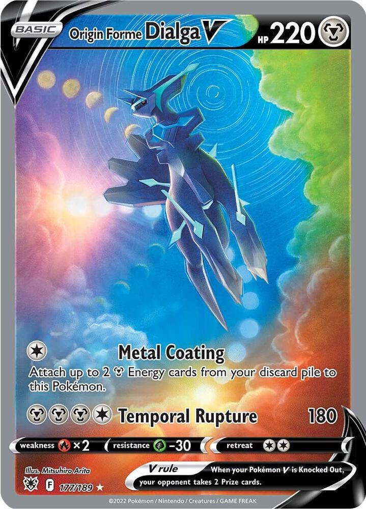 steel pokemon cards Origin Forme Dialga V - Steel - 177/189 (Holofoil) (Alternate Full Art)