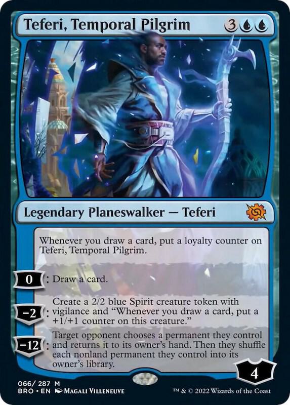 mtg whenever you draw a card create a token o:"whenever draw" Scryfall Magic: The Gathering Search Teferi, Temporal Pilgrim - Blue