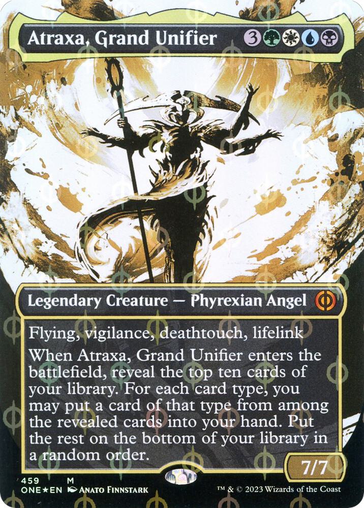 Atraxa, Grand Unifier - Green/White/Blue/Black - 357 (Oil Slick Raised Foil) - Phyrexia: All Will Be One (ONE) Atraxa, Grand Unifier - Green/White/Blue/Black - 357 (Oil Slick Raised Foil) - Phyrexia: All Will Be One (ONE)