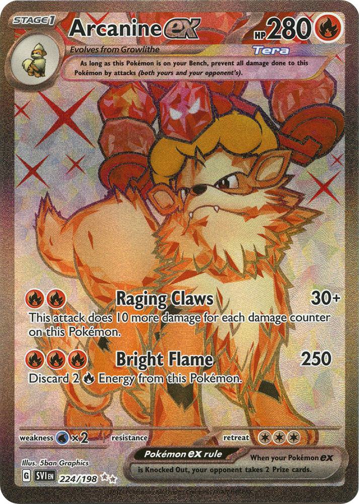 light arcanine pokemon card Arcanine EX