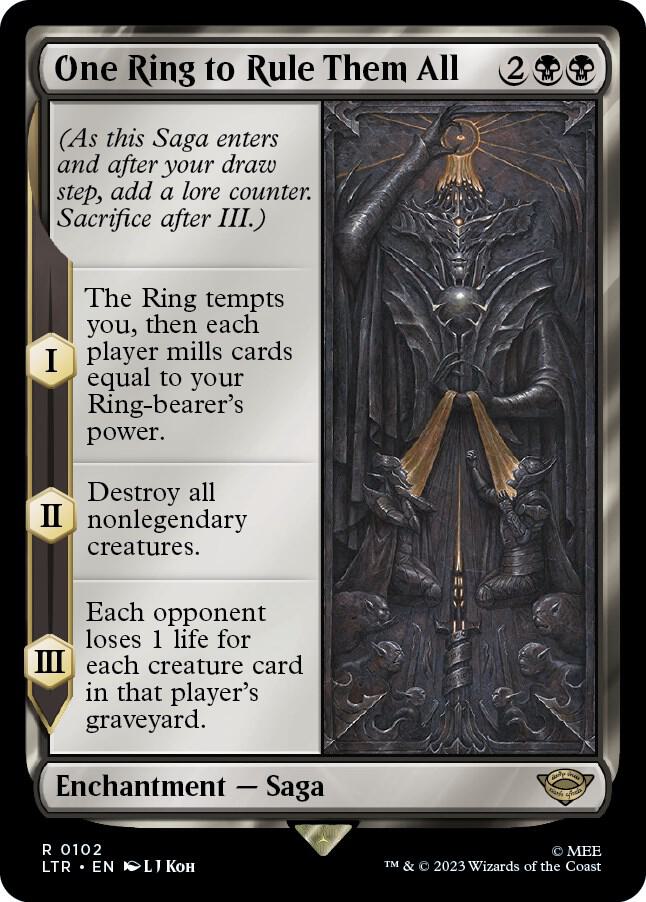 mtg lord of the rings black cards One Ring to Rule Them All