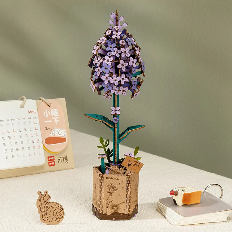 Rowood DIY Wooden Flower Kit - Lilac