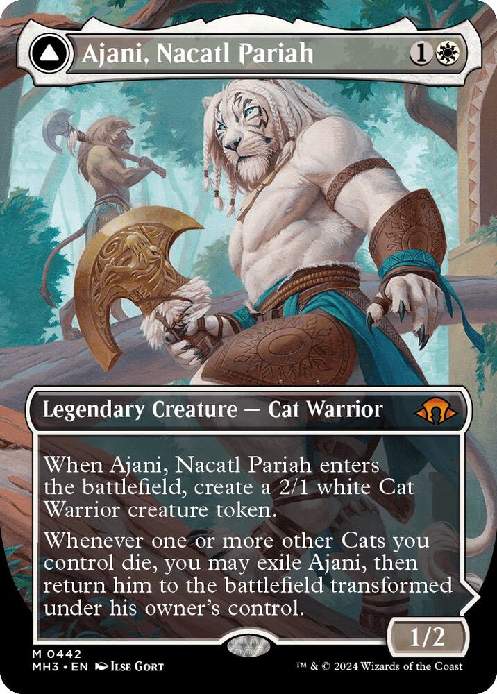 Ajani, Nacatl Pariah - Legendary Creature - Cat Warrior - White