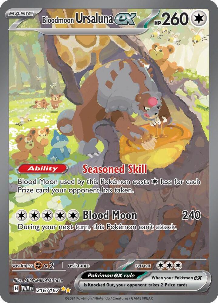 moon pokemon card Bloodmoon Ursaluna EX
