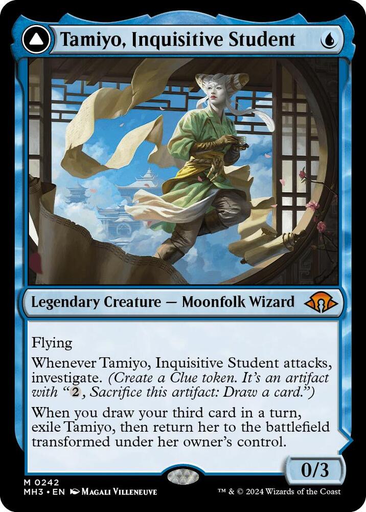 mtg whenever you draw a card create a token Tamiyo, Inquisitive Student