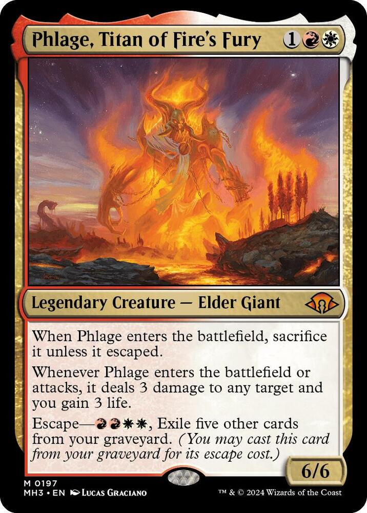 Phlage, Titan of Fire's Fury - Legendary Creature - Elder Giant red/wh Infinity Flux Phlage, Titan of Fire's Fury - Legendary Creature - Elder Giant red/wh Infinity Flux