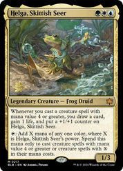 Helga, Skittish Seer - Legendary Creature - Frog Druid - Green - White - Blue
