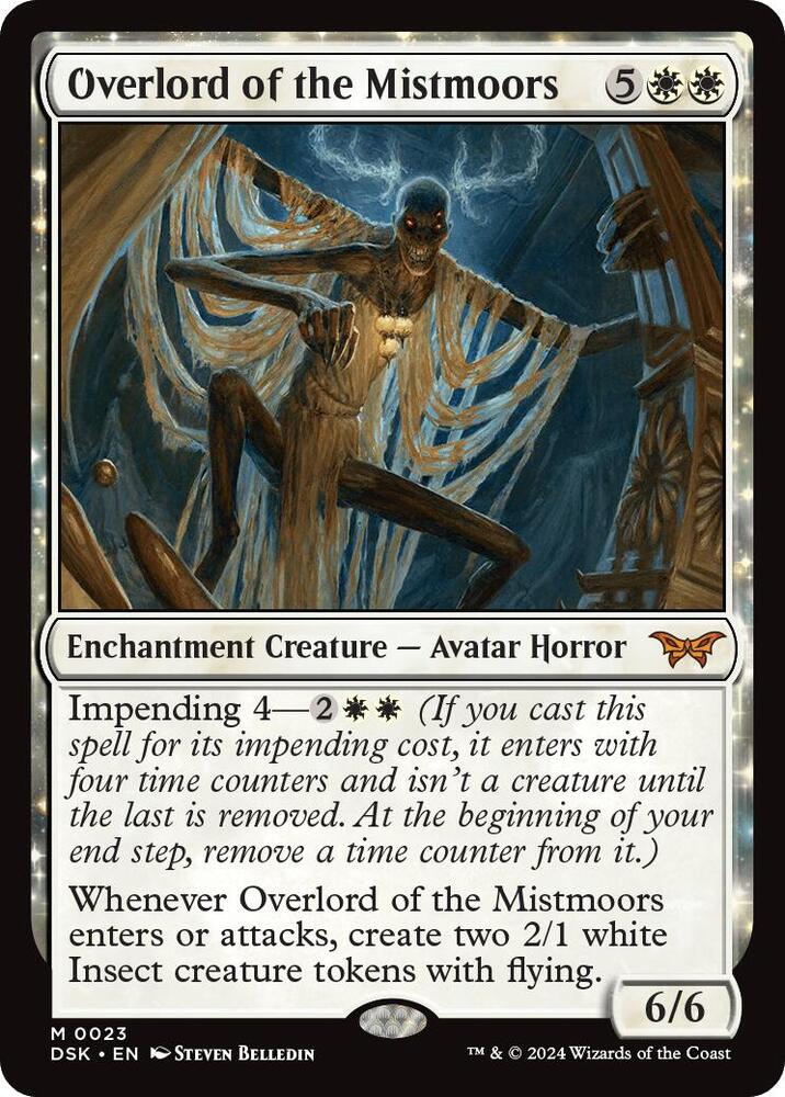 Overlord of the Mistmoors (Extended Art) (DSK-370) - Duskmourn: House of Horror: (Extended Art, enchantment) Heavily Played Overlord of the Mistmoors (Extended Art) (DSK-370) - Duskmourn: House of Horror: (Extended Art, enchantment) Heavily Played