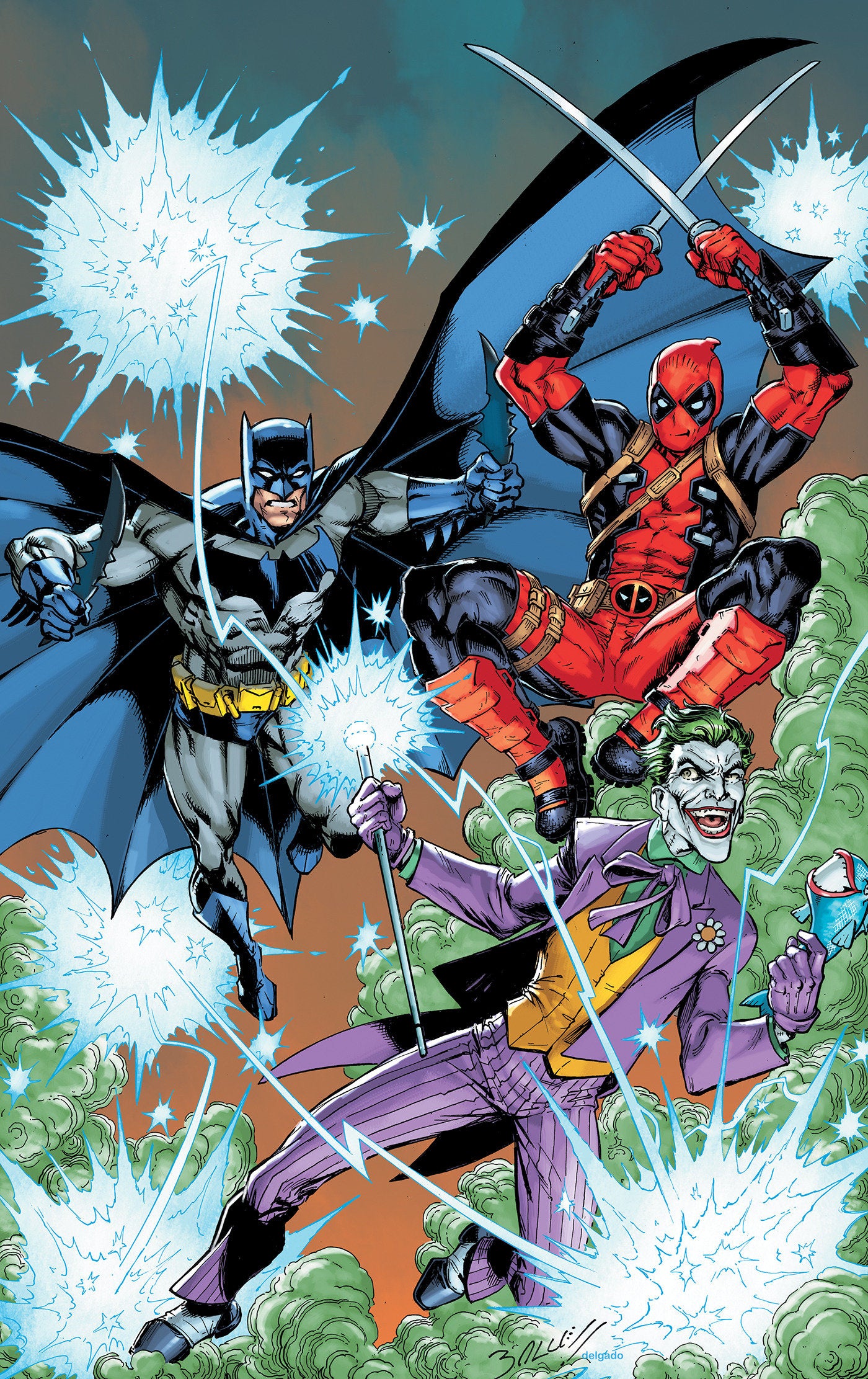 Marvel/DC: Deadpool/Batman #1 1:25 Mark Bagley Ratio Virgin 2nd Printing Variant (NM-)