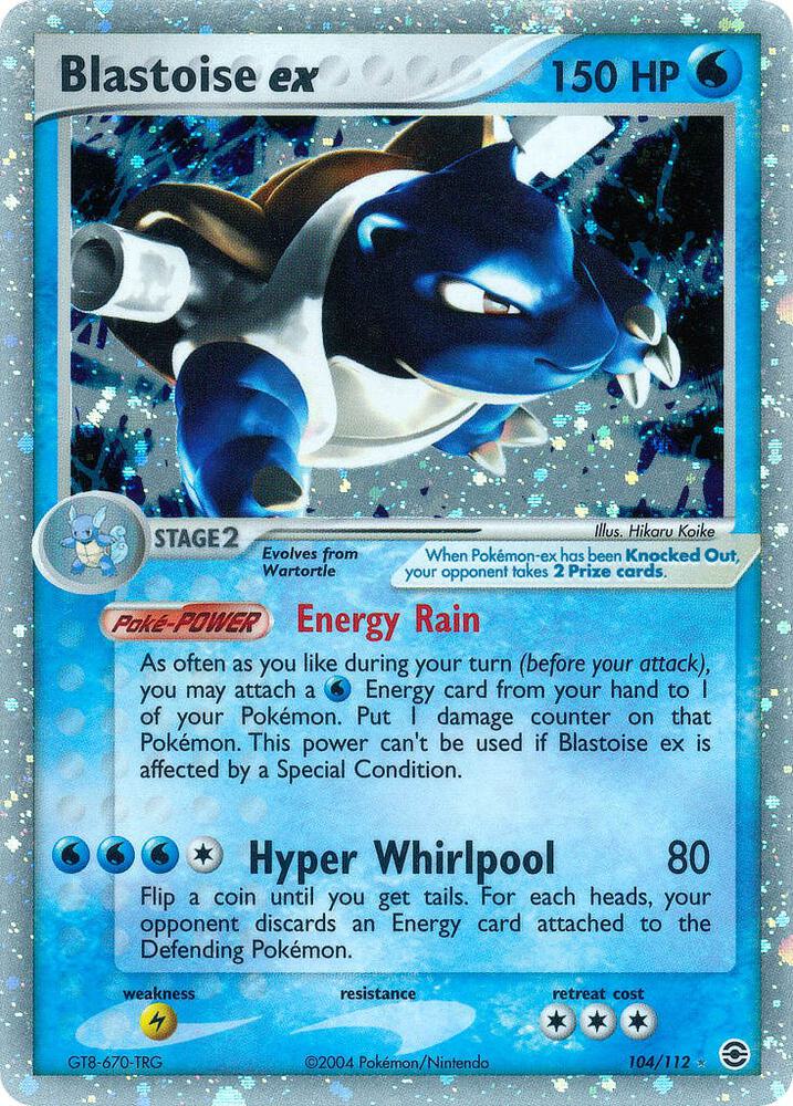 blastoise the pokemon card Blastoise EX - Water - 200/165 (Holofoil)