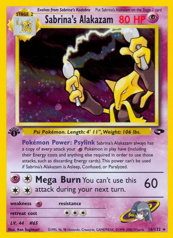 psychic energy pokemon card value Sabrina's Alakazam