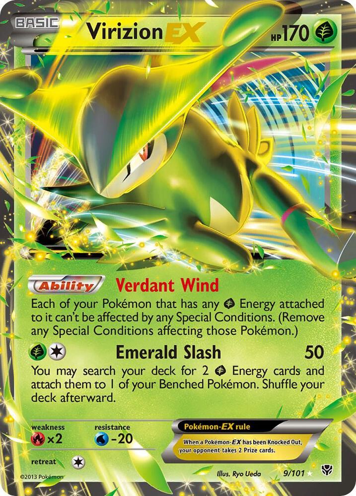 grass pokemon card Virizion EX