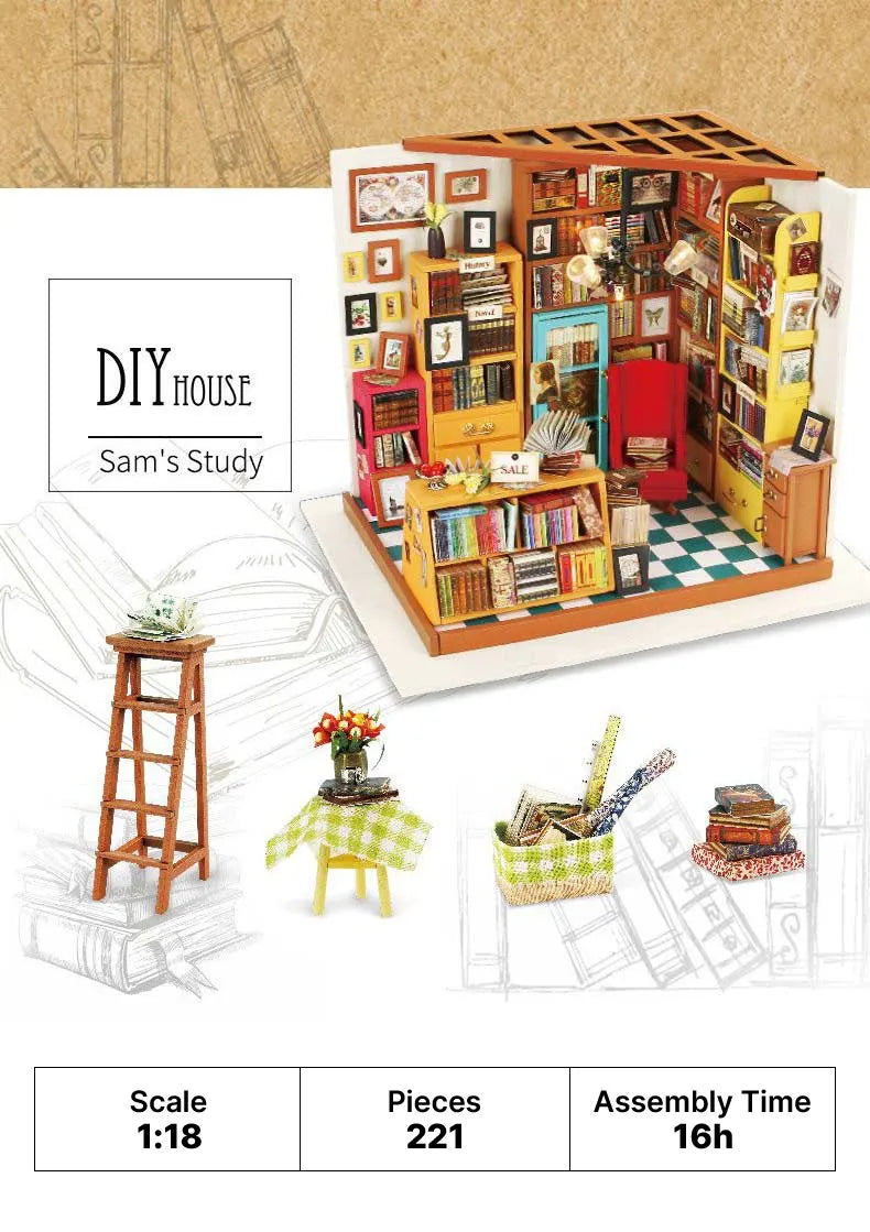 DIY Miniature House | Sam's Study