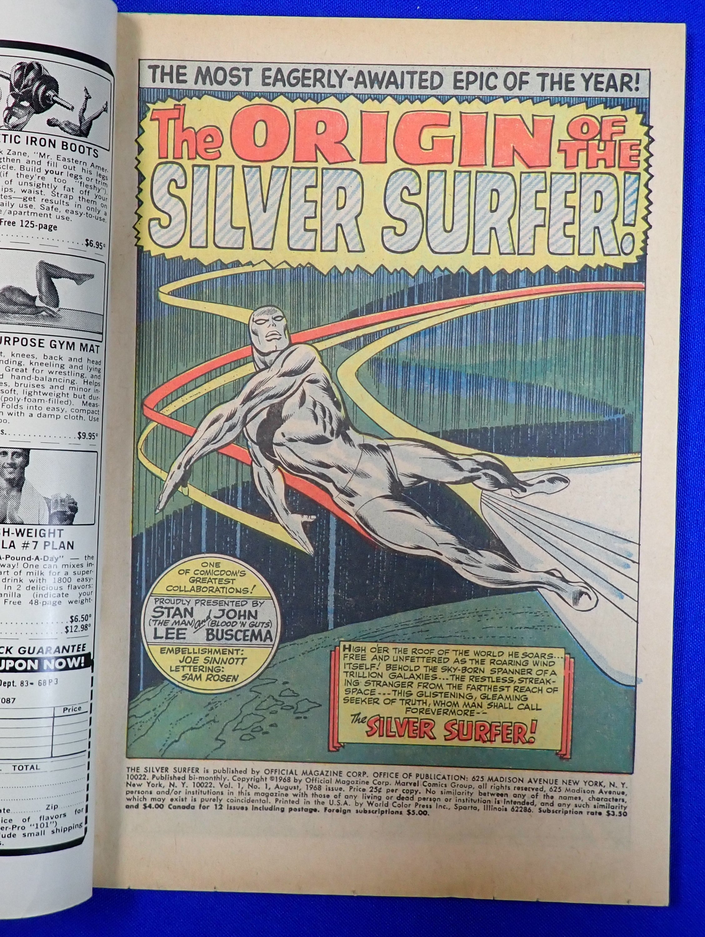 Silver Surfer #1 (1968) - FN- (5.5) - 1st Solo Silver Surfer Series!