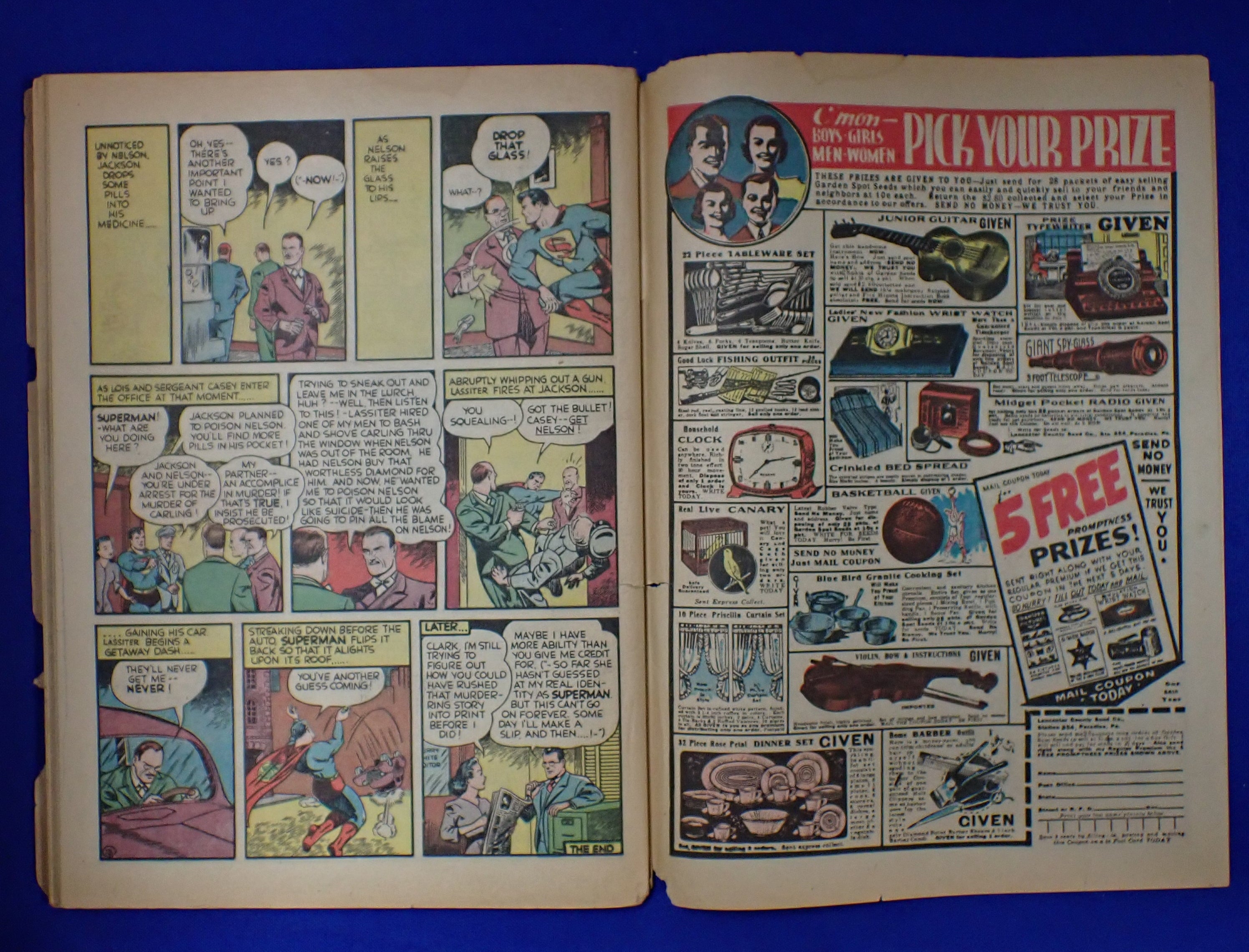 Superman #9 (1941) - GD (2.0) - cover detached