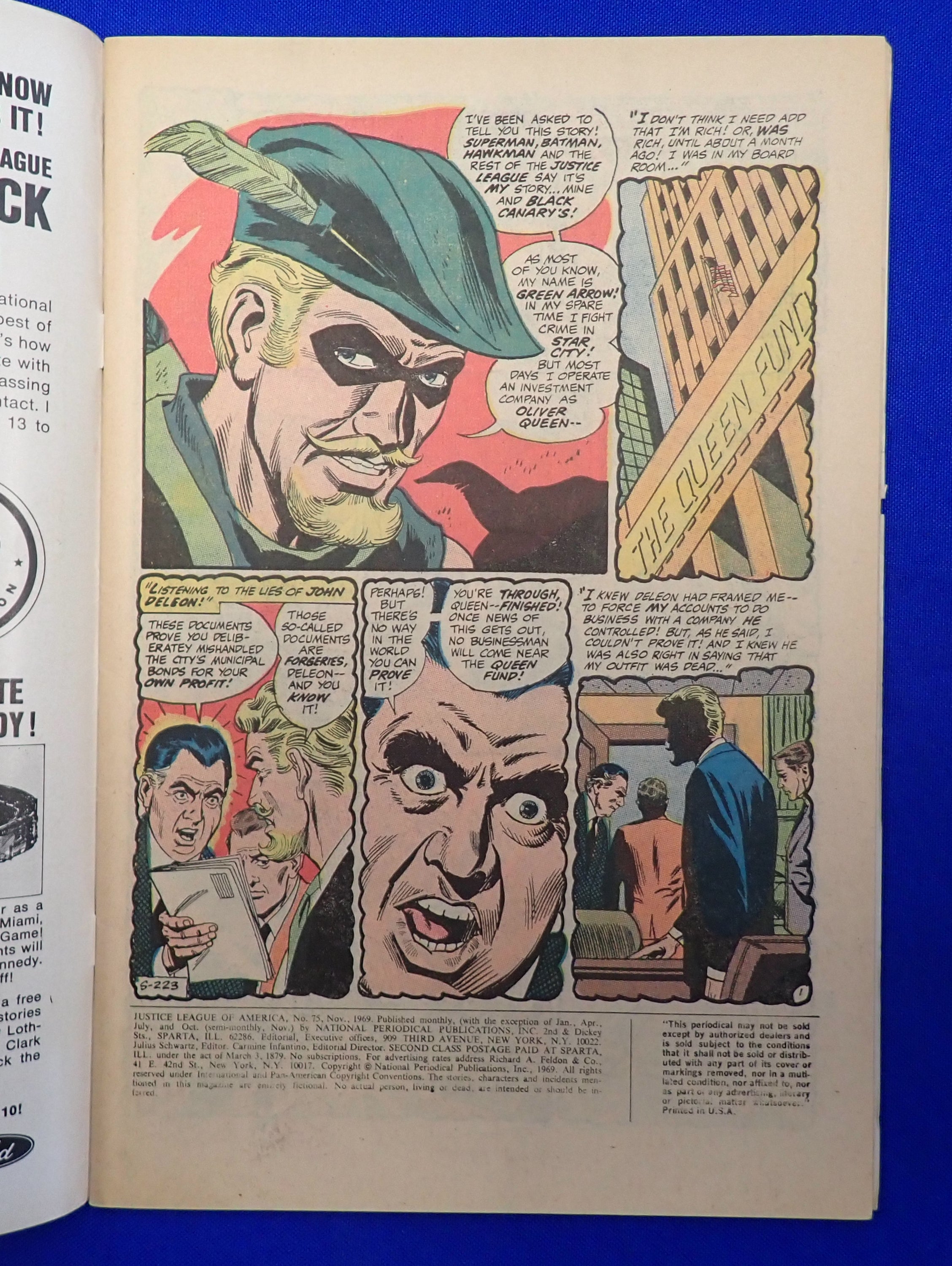 Justice League of America #75 (1969) - FN (6.0) - 1st Black Canary