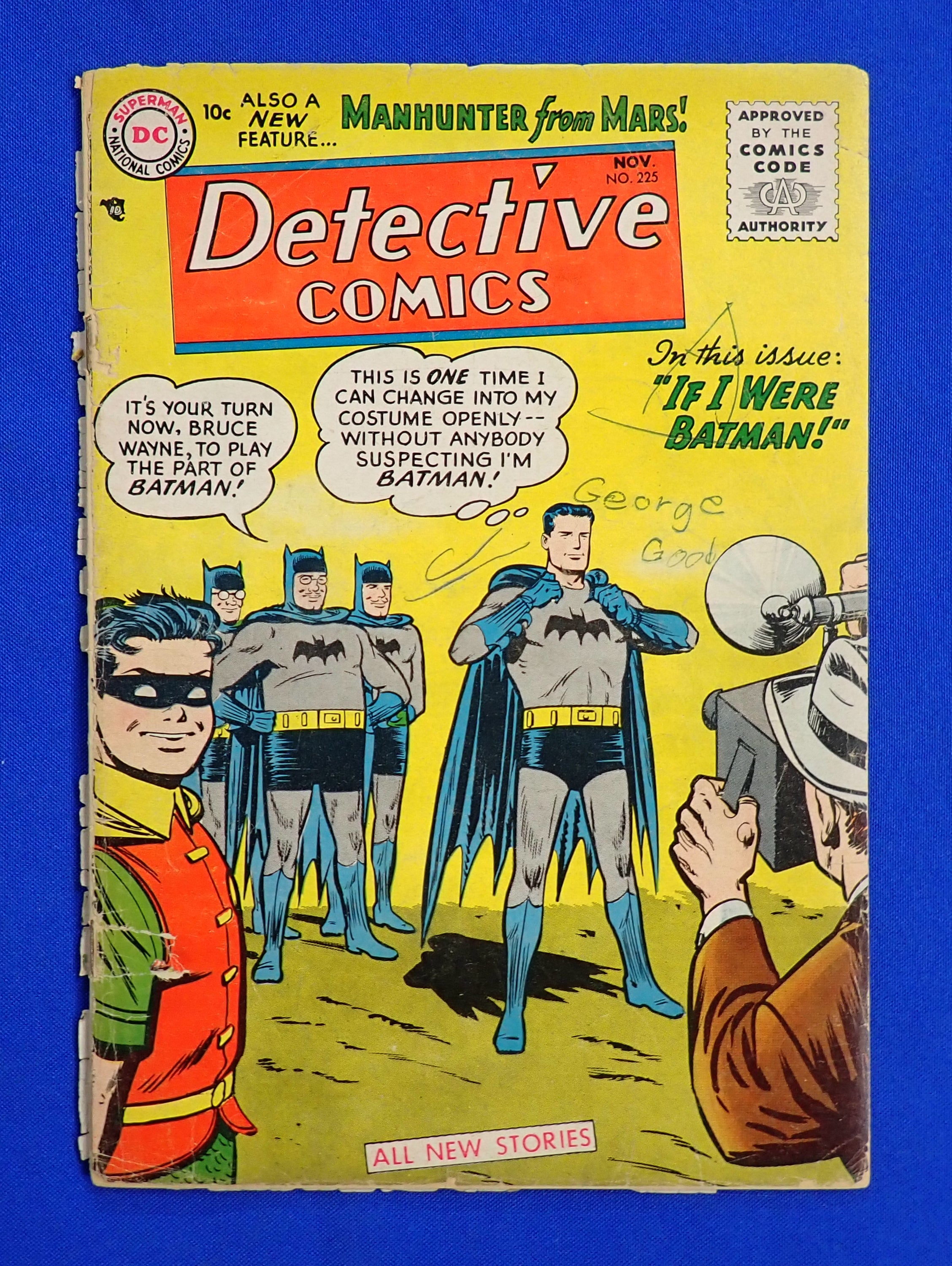 Detective Comics #225 (1955) - PR (.5) - Front & Back Cover Detached - 1st Martian Manhunter