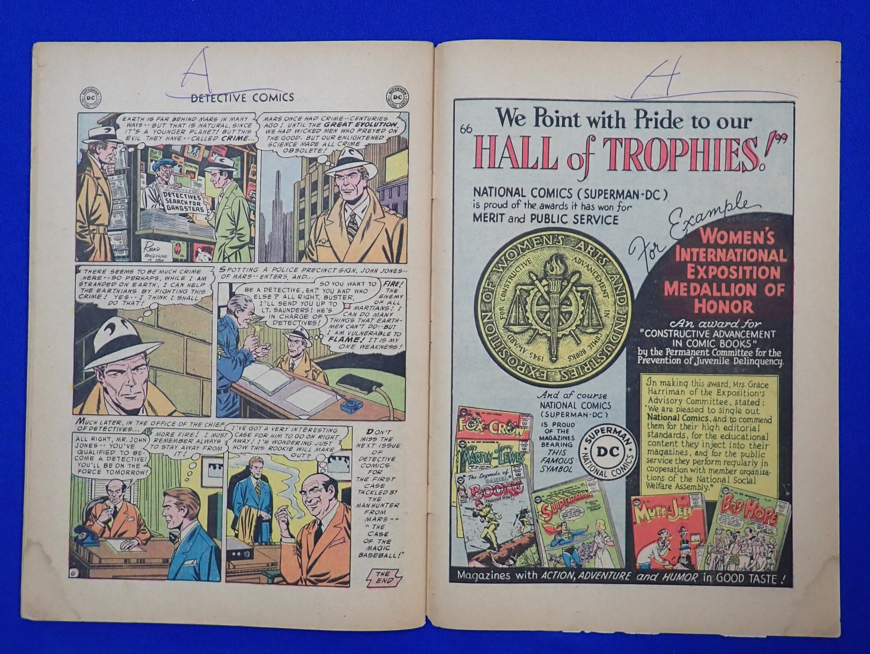 Detective Comics #225 (1955) - PR (.5) - Front & Back Cover Detached - 1st Martian Manhunter