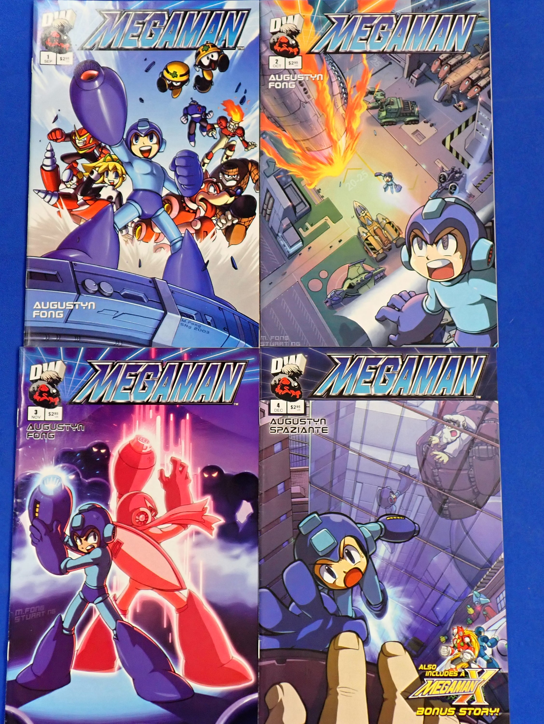 Megaman #1-4 Complete Set Dreamwave Comics FN/VF (7.0) - First Mega Man in Comics