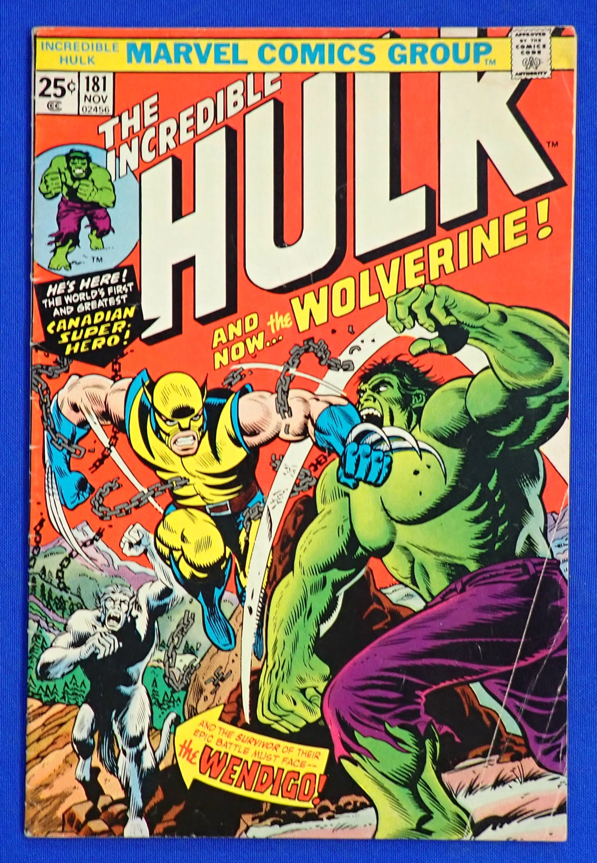 Incredible Hulk #181 (1974) - VG+ (4.5) - 1st Wolverine + MVS Intact
