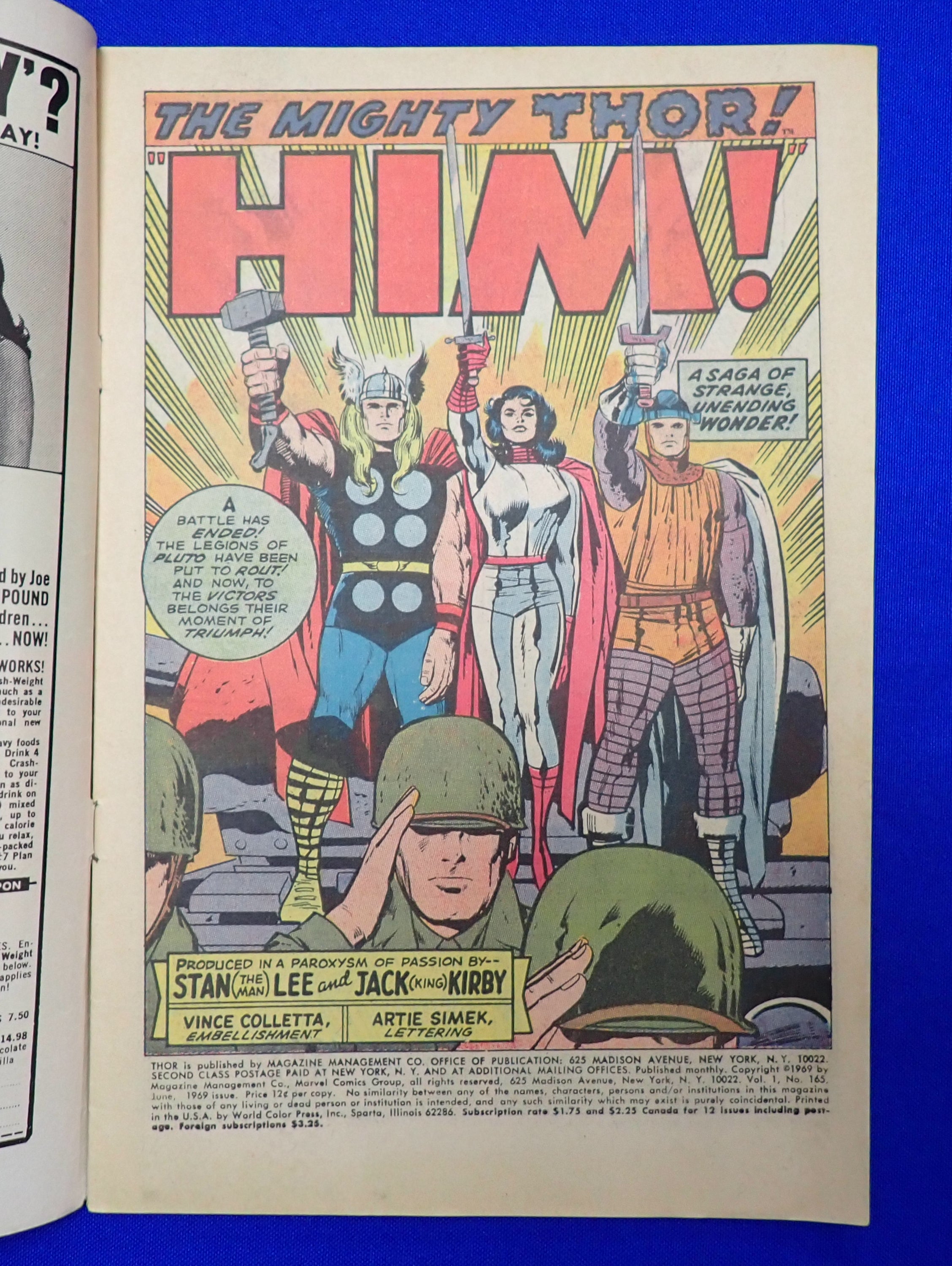 Thor #165 (1969) - FN+ (6.5) - 1st Adam Warlock