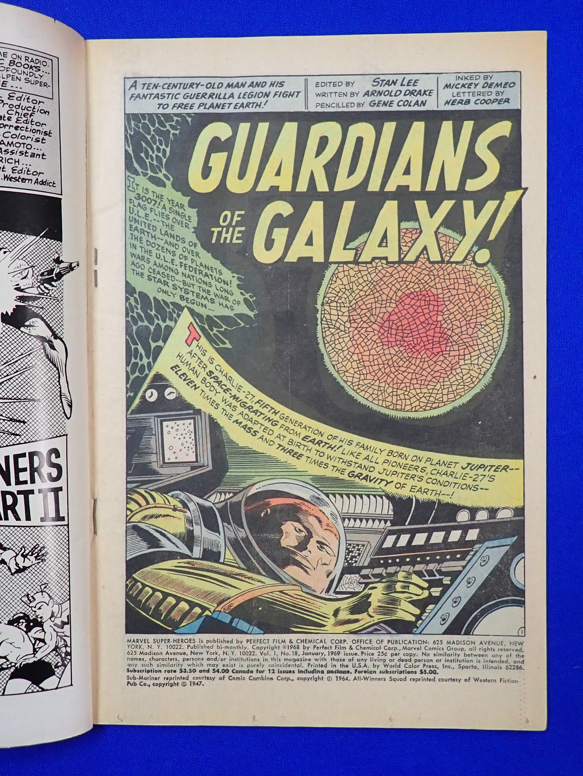 Marvel Super Heroes #18 (1968) - VG (4.0) - 1st Team Appearance Guardians of the Galaxy