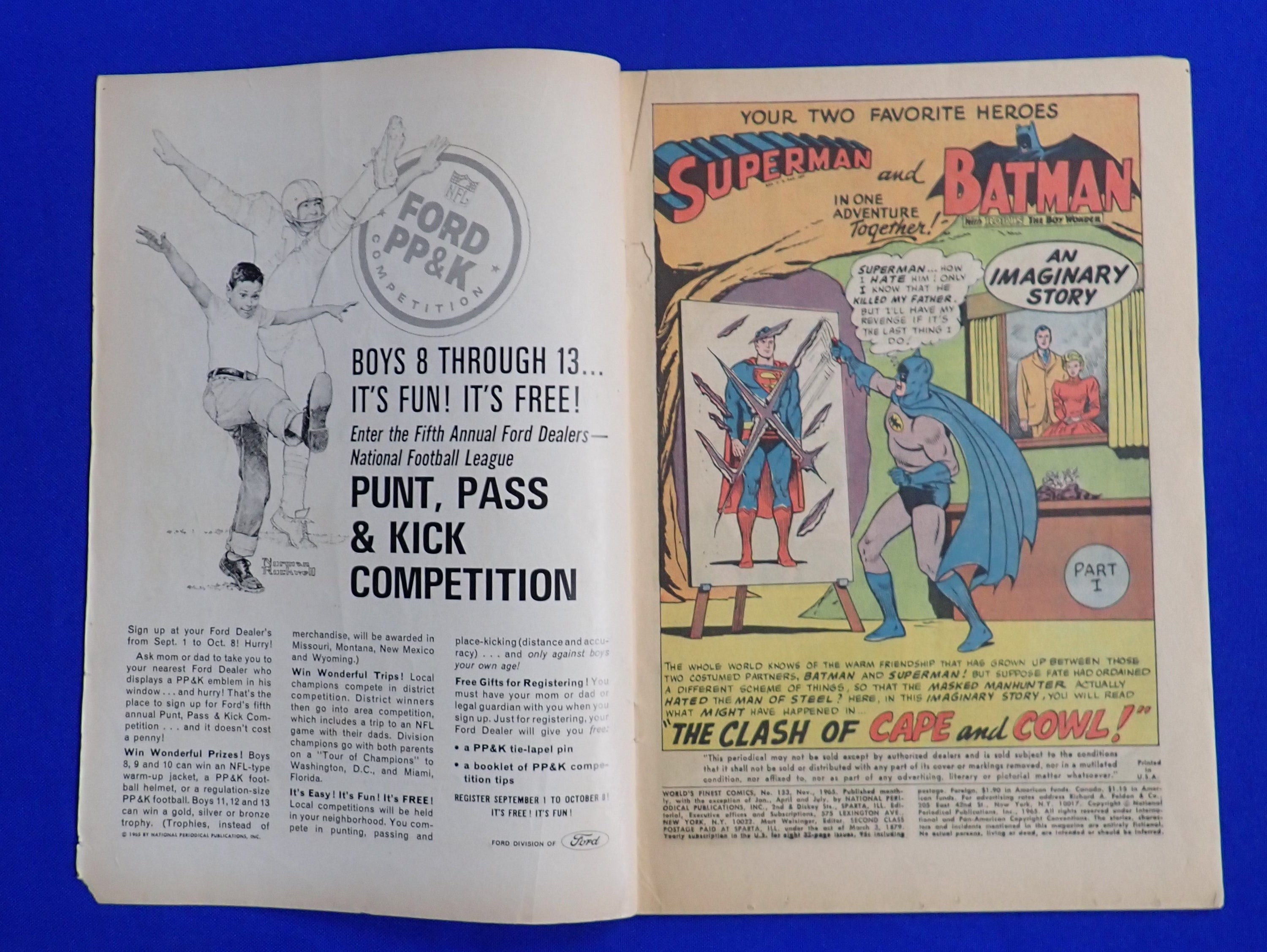 World's Finest #153 (1965) - GD+ (2.5) - Centerfold detached + Batman Slapping Robin meme