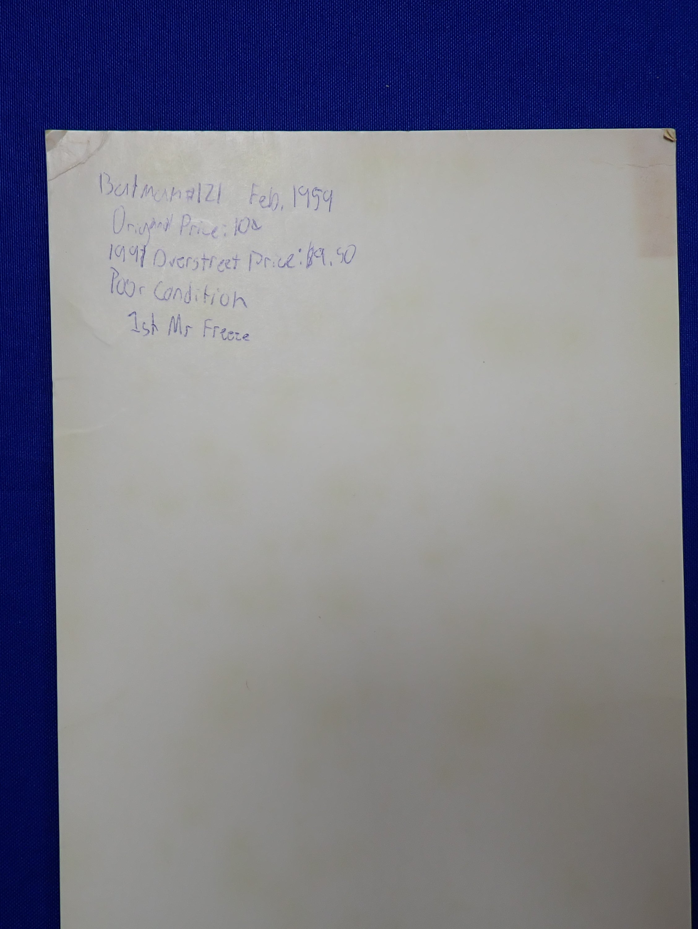 Batman #121 (1959) - PR (0.5) - 1st Mr. Freeze - Low grade, covers detached