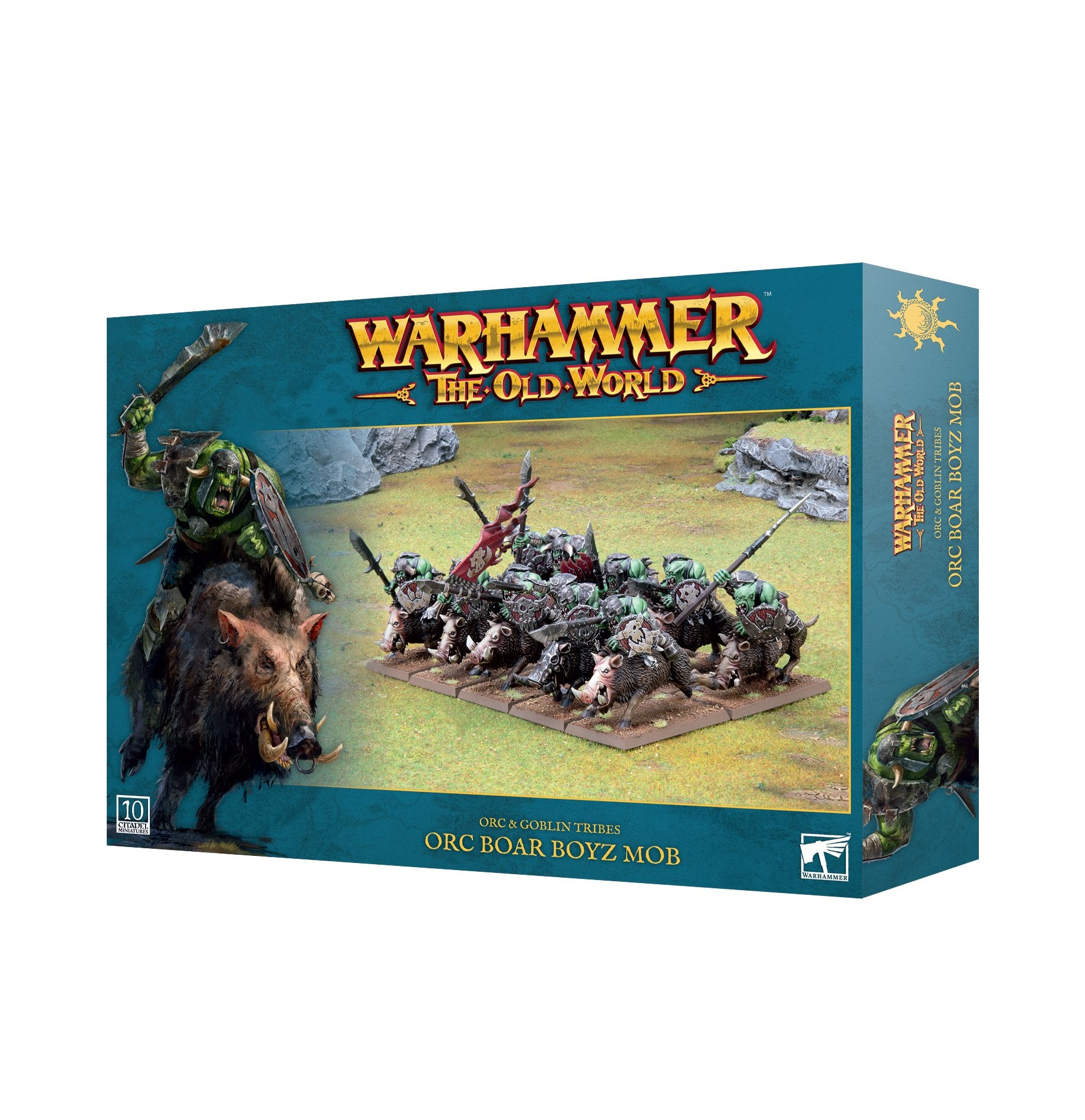 Warhammer: The Old World: Orcs and Goblin Tribes: Orc Boar Boyz Mob