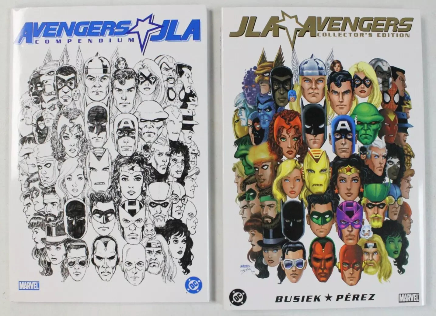 JLA Avengers Hardcover Slipcase Set w/ Compendium Signed x4 by George Perez