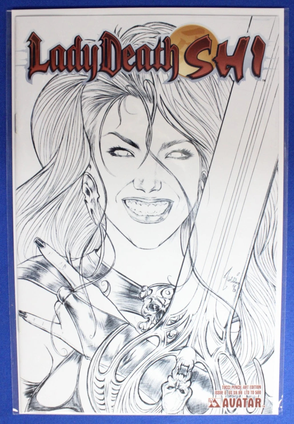 Lady Death Shi #0 Pencil LTD 500 & #2 Platinum VF/NM