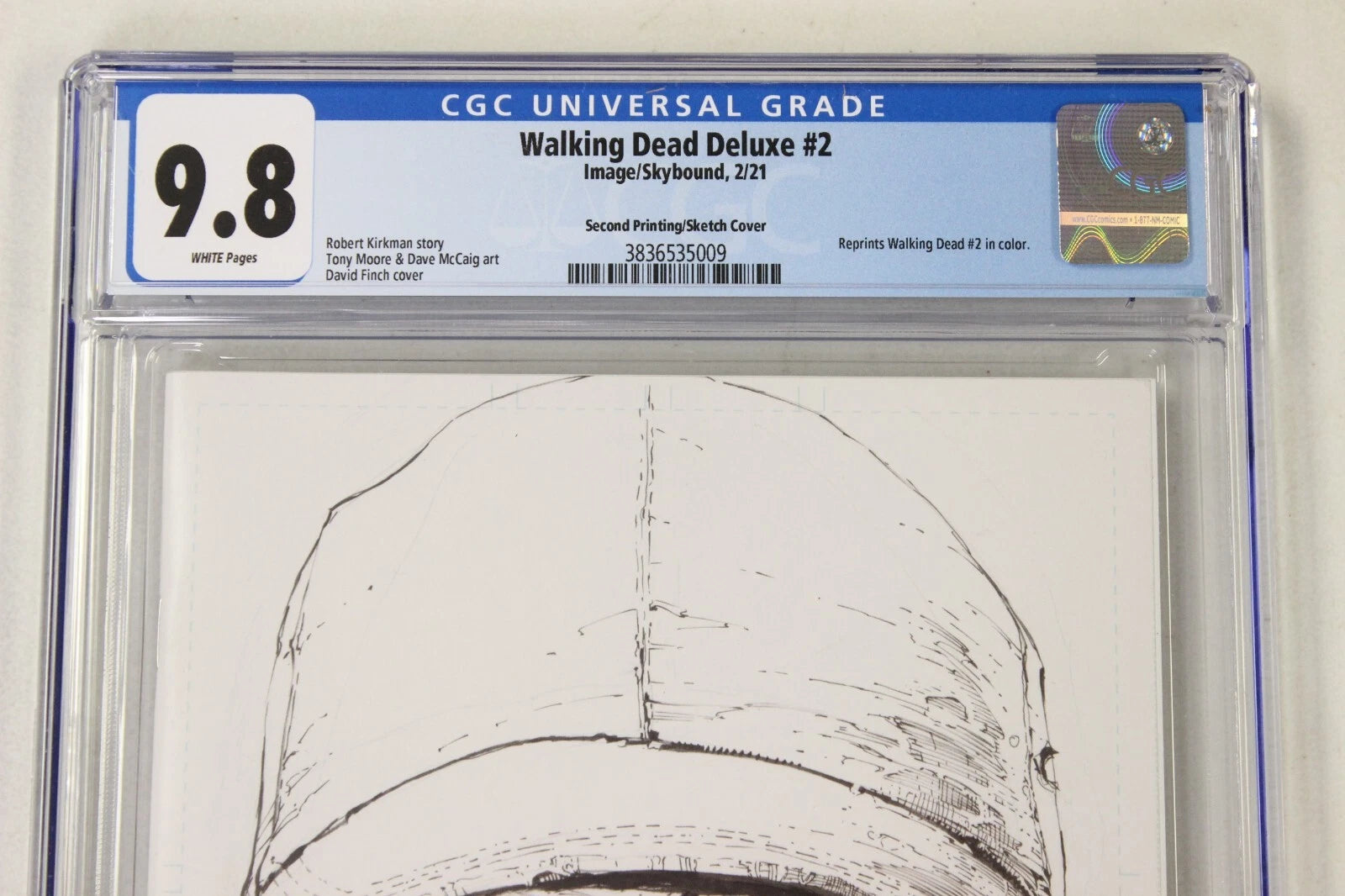 Walking Dead Deluxe #2 2nd Print 1:25 David Finch Virgin Variant CGC 9.8