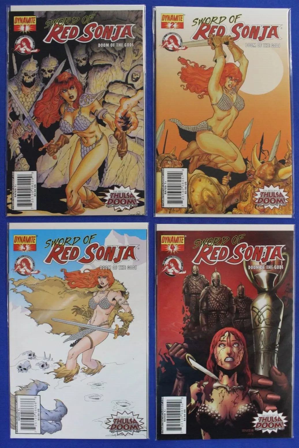 Sword of Red Sonja Doom of the Gods 1-4 Complete Set VF/NM