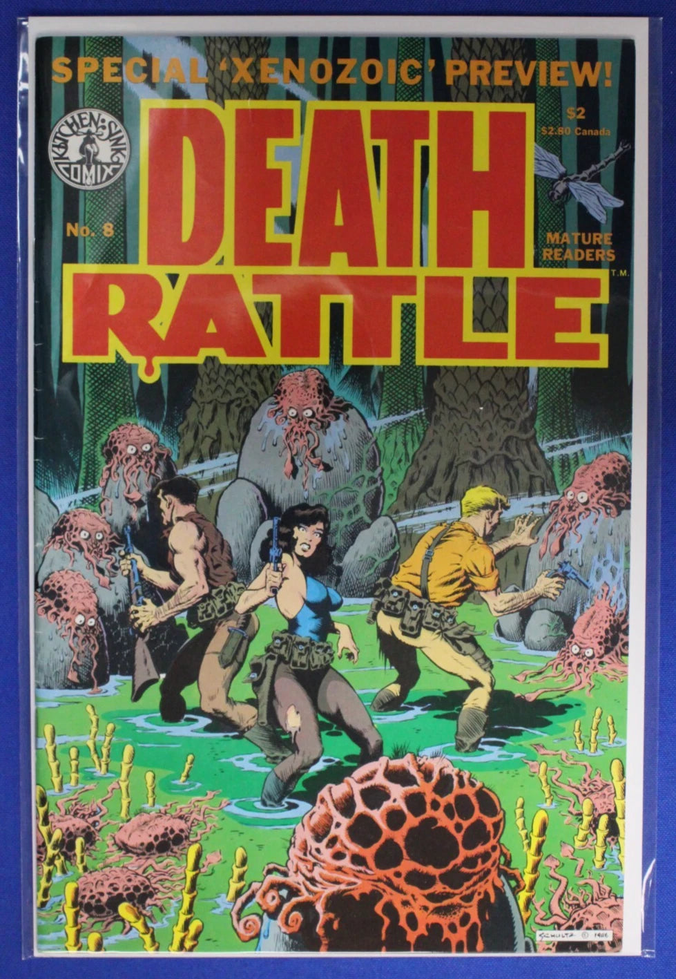 Death Rattle #8 & Xenozoic Tales #1-9 Lot of 10 FN