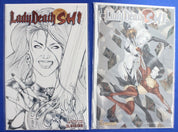 Lady Death Shi #0 Pencil LTD 500 & #2 Platinum VF/NM