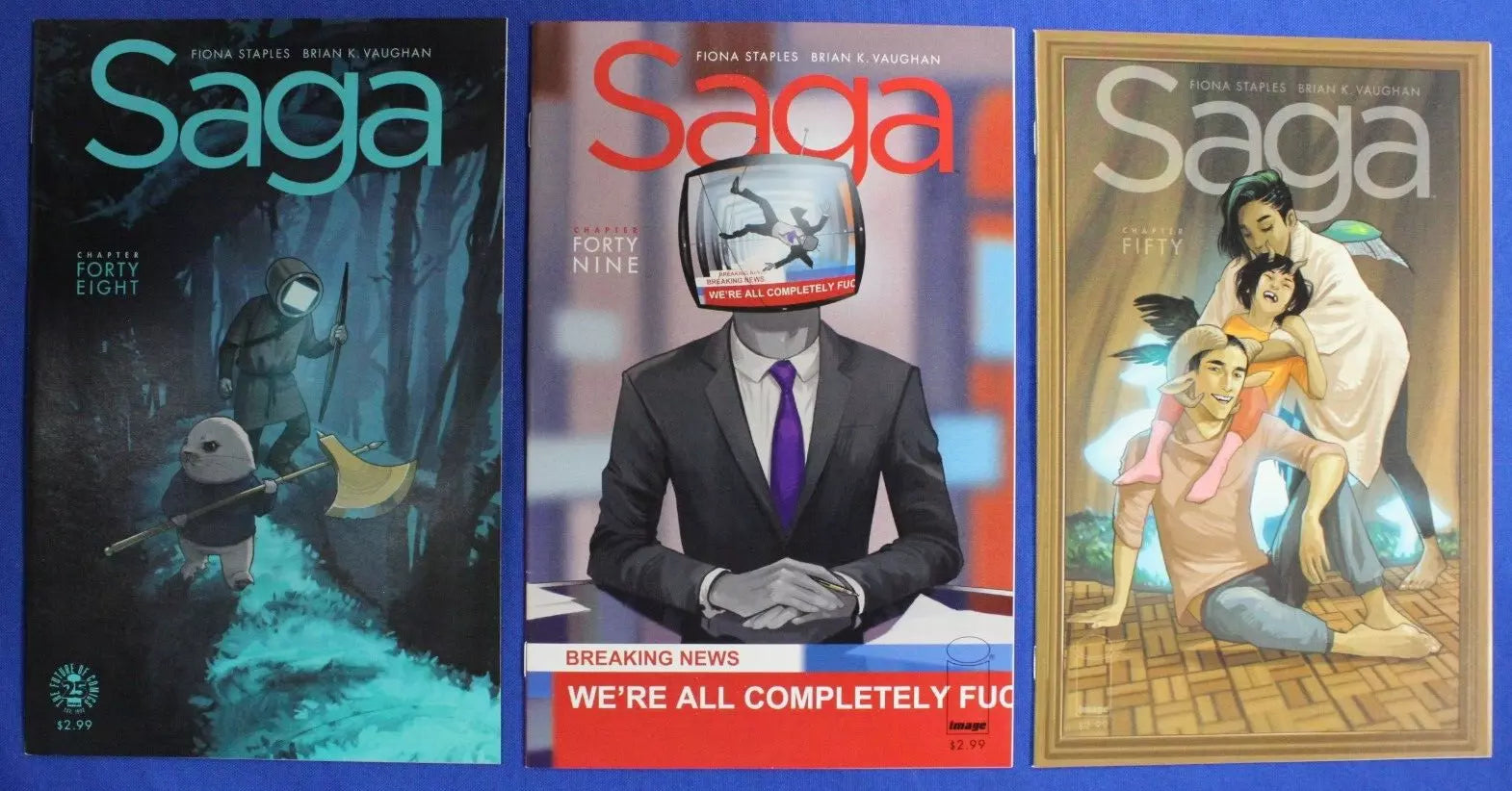 Saga #2-6, #8-66 Near Complete Set + 2nd & 3rd Prints VF/NM