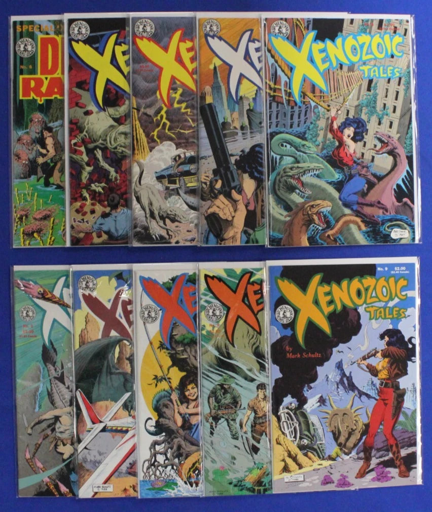 Death Rattle #8 & Xenozoic Tales #1-9 Lot of 10 FN